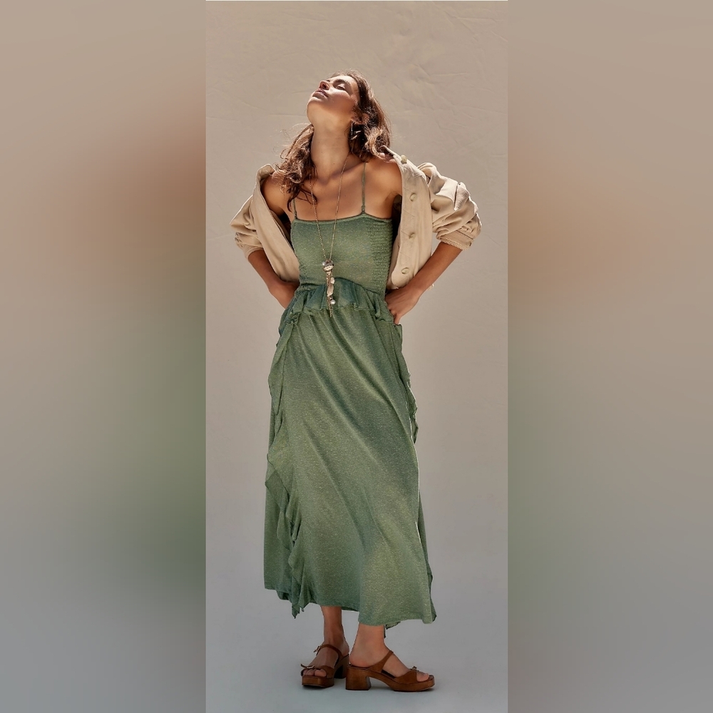 Free People Myra Maxi Dress In Green